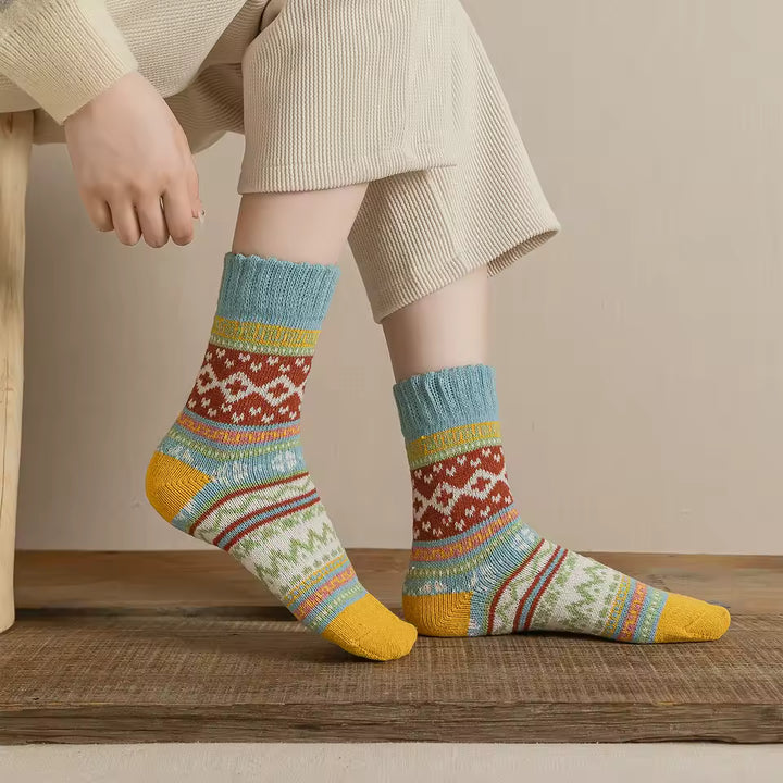 Macy | Nordic Pattern Knit Socks (5-Pack)
