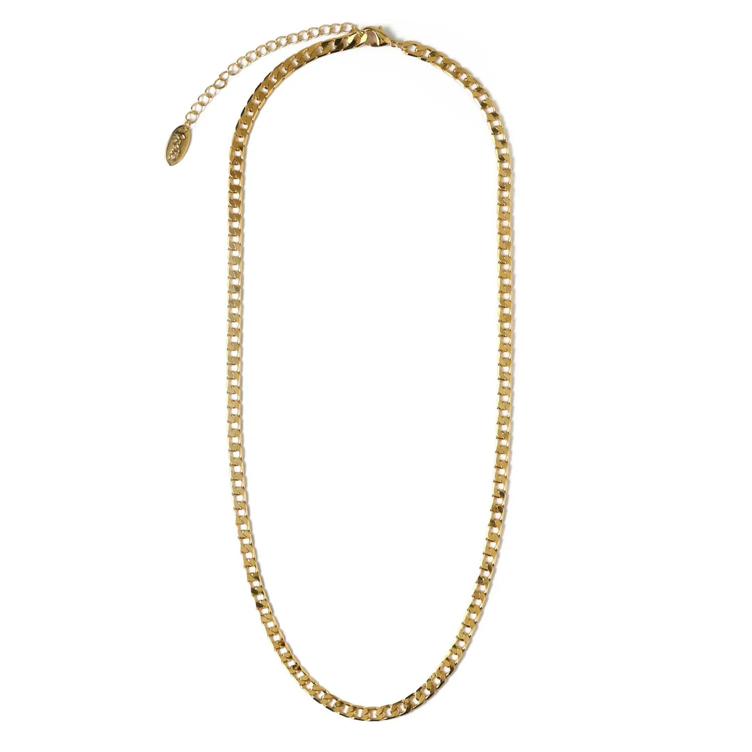 Smooth Chain Curb Necklace | Gold 16k