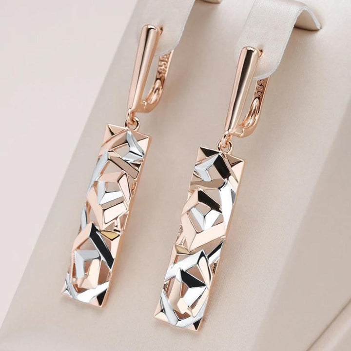 Elegant Gold and Silver Earrings