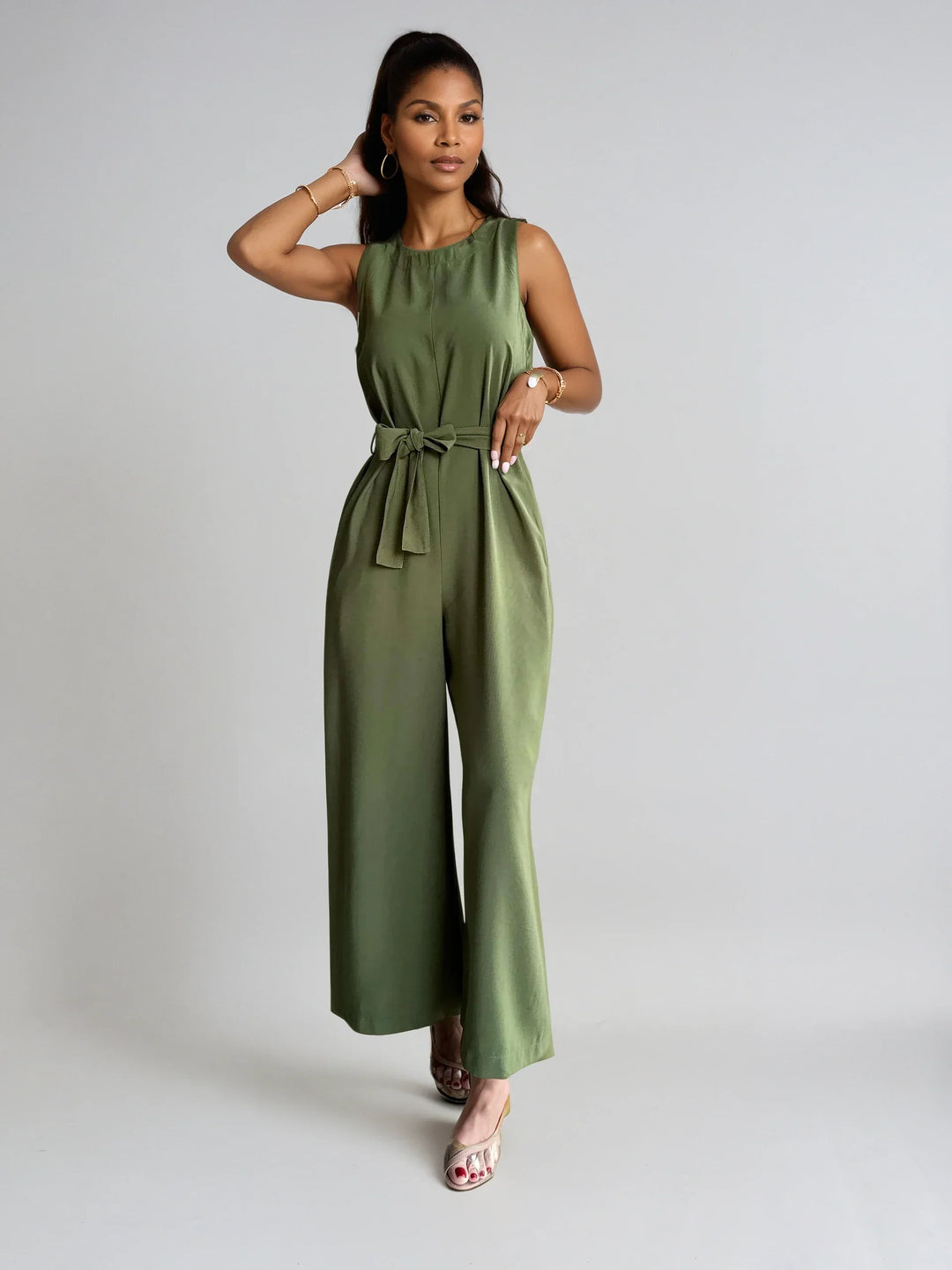 Women's Belted Jumpsuit