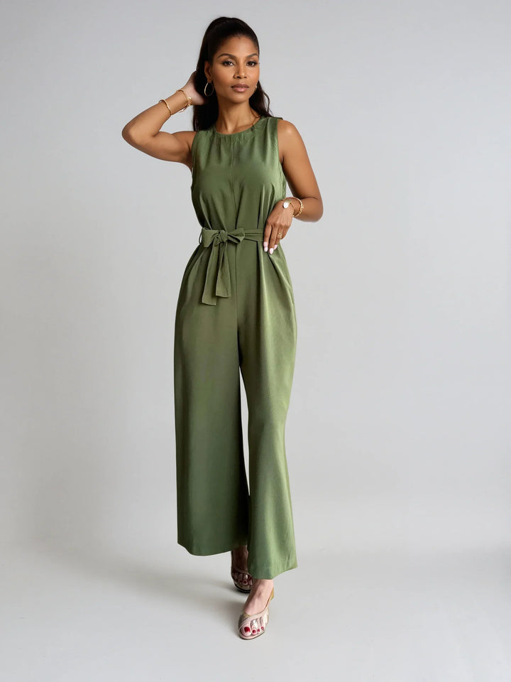 Women's Belted Jumpsuit