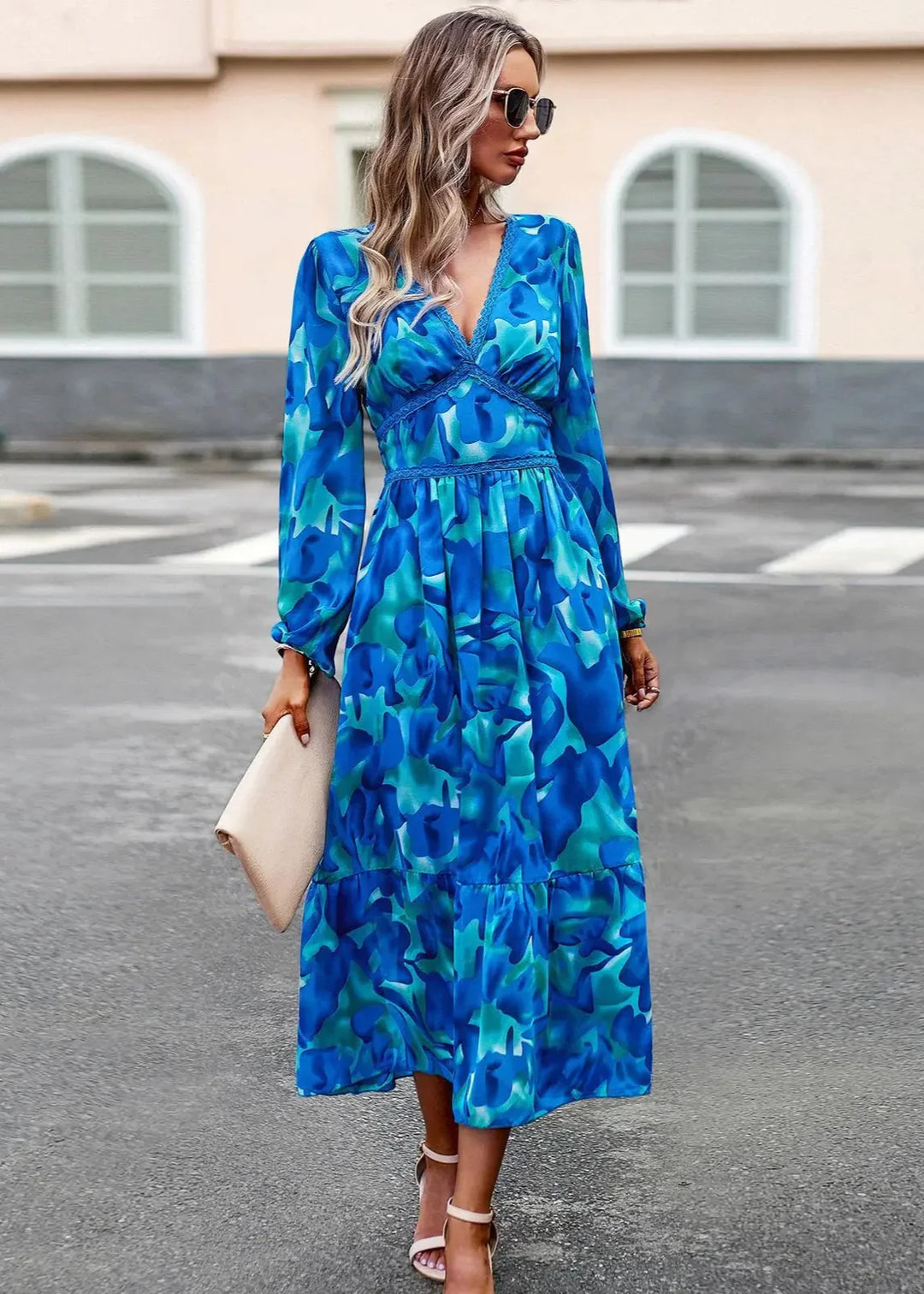 Women's Flattering Floral Dress