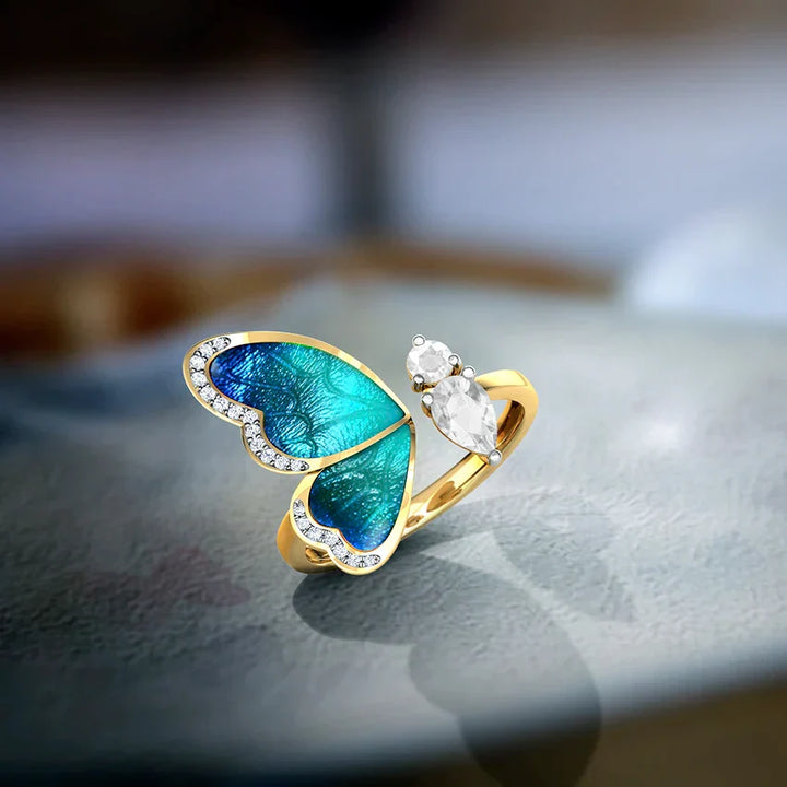 Adjustable Blue Butterfly Band