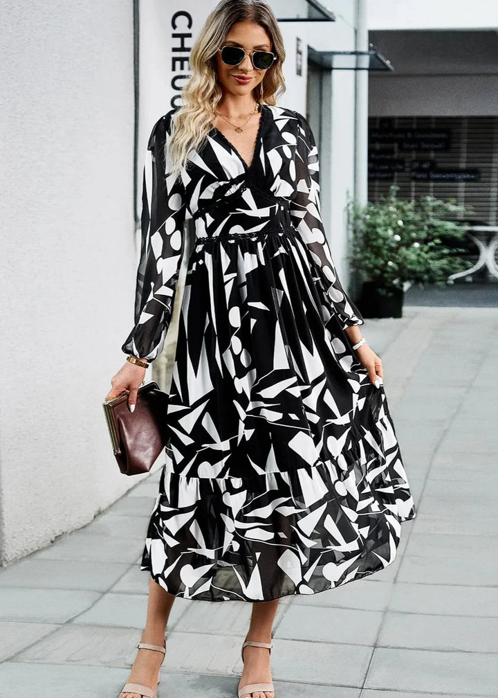 Women's Flattering Floral Dress