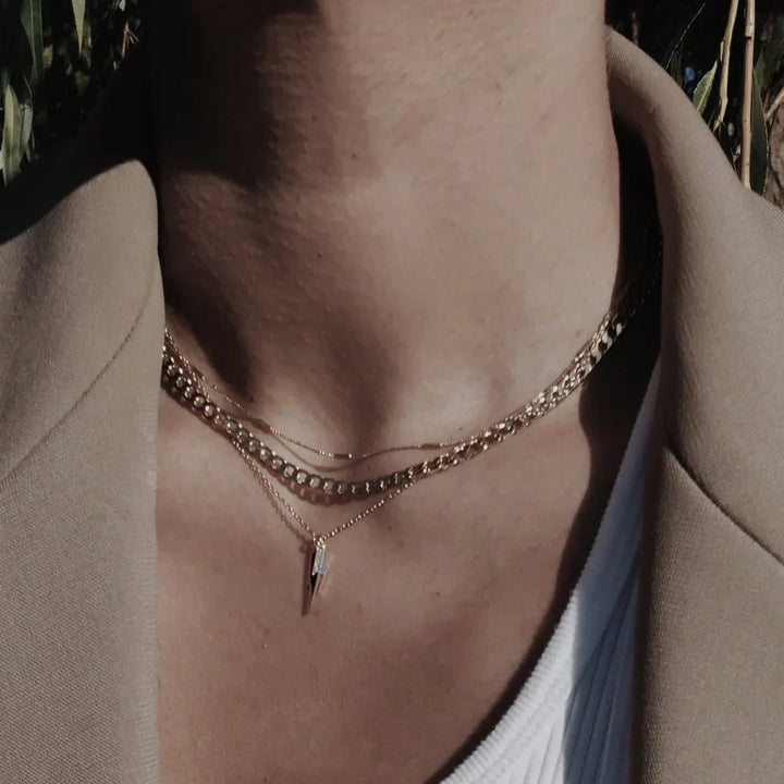 Smooth Chain Curb Necklace | Gold 16k