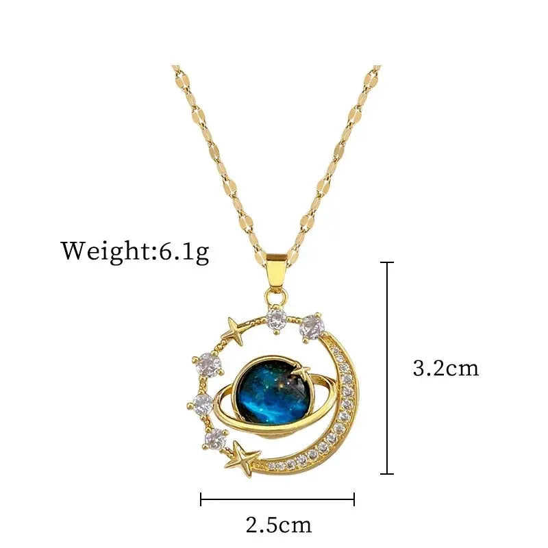 Celestial Explorer Astronaut Pendant Necklaces