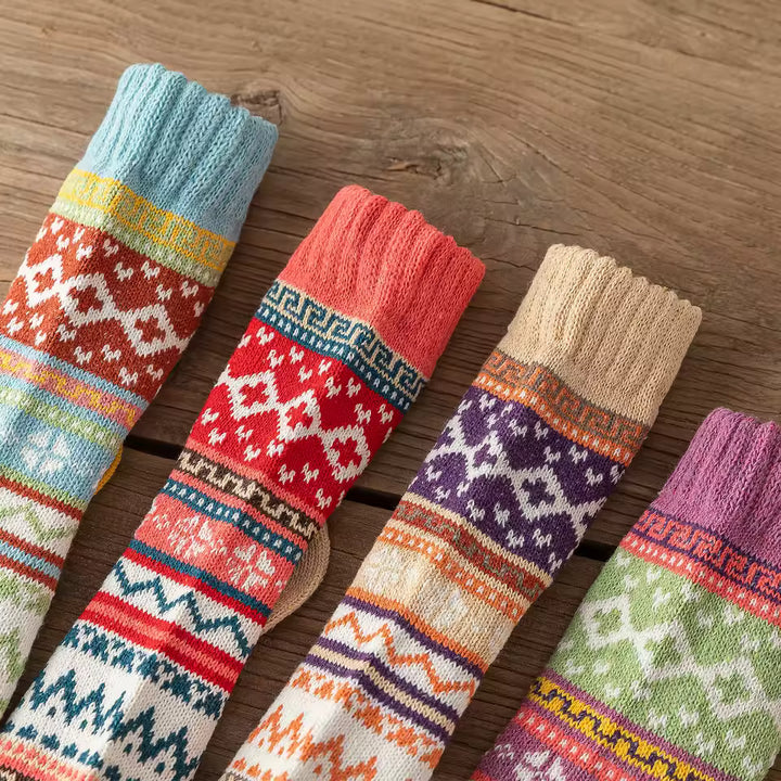 Macy | Nordic Pattern Knit Socks (5-Pack)