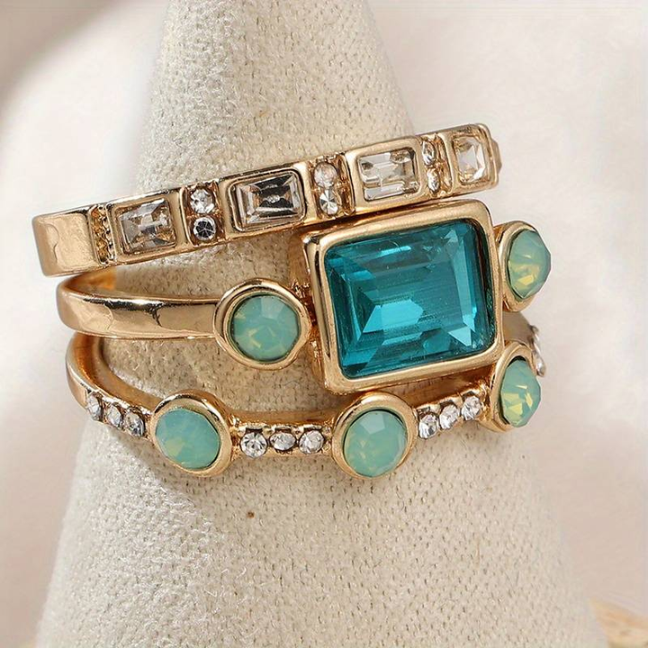 Celestial Blue Crystal Ring